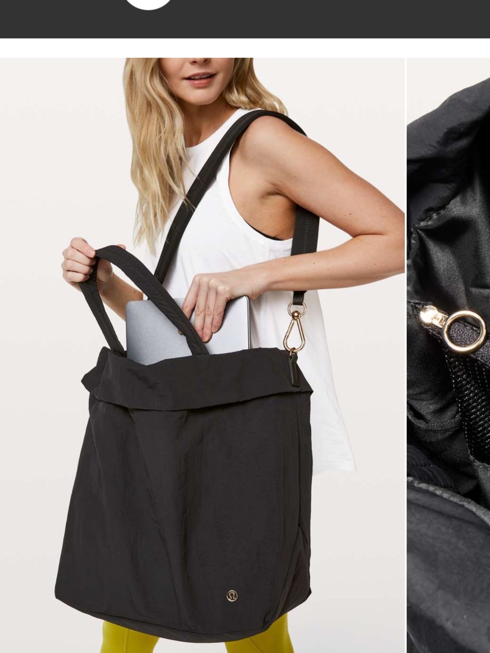 Lululemon Large Black On My Level Bag